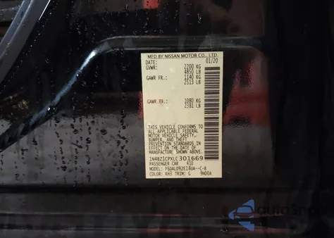 2020 Nissan Leaf Sv Plus 62 Kwh from USA, damaged, VIN 1N4BZ1CPXLC301669